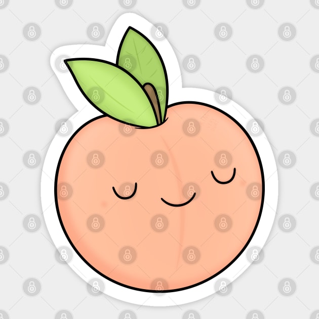 Happy Peach Sticker by kimvervuurt